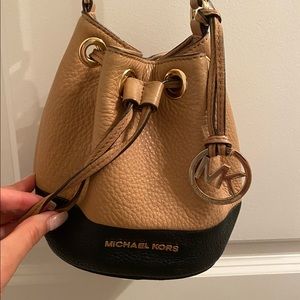 Micheal Kors Drawstring Two-Toned Bag Small